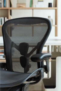 Herman Miller Aeron Remastered chair in a modern home office setting